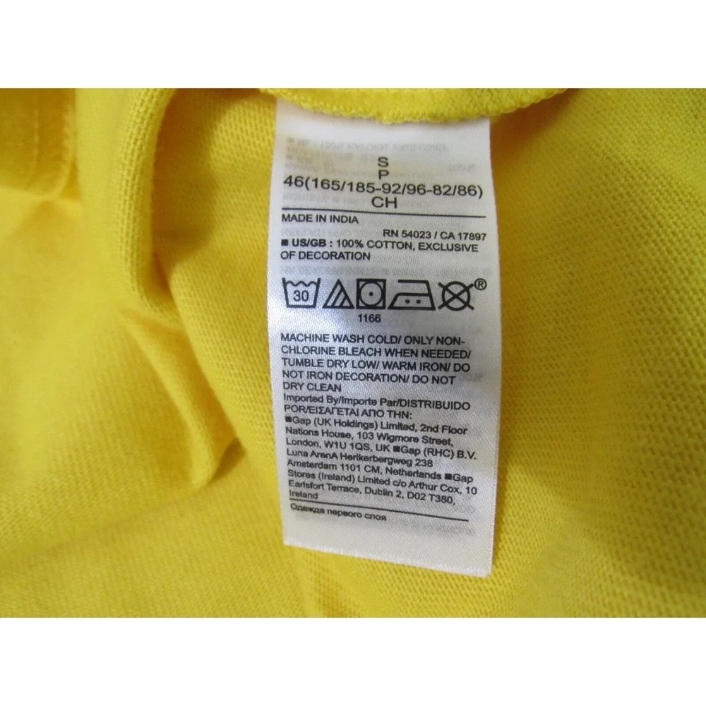 Banana Republic Monogram Yellow Polo Collar Shirt Size‎ S